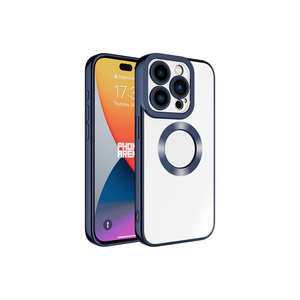 Funda de Silicona de Lujo Azul Marino SAFA Serie Omega para iPhone 15 Pro Max con Protección de Cámara y Recorte para el Logotipo A53 7 Plus - Product Image 1