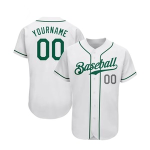 Maillot de baseball personnalisé de haute qualité pour adultes, respirant, col en V, nom d'équipe personnalisé, grande taille, antibactérien, séchage rapide pour la compétition - Product Image 4