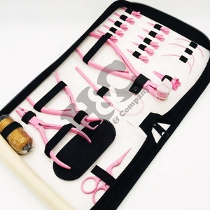 Nuevas llegadas: Kit de herramientas para extensiones de cabello rosa bebé, tijeras para cortar cabello, pinzas de cinta, acero inoxidable, uso comercial sostenible HOOPER - Product Image 5