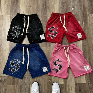 Unisex Vintage Wash Heavyweight Sunfaded <b>Sweat</b> <b>Shorts</b> New Design Streetwear 100% Cotton Custom Logo Printing Thick Corduroy for - Product Image 1