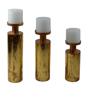 Set of 4 <b>Candle</b> Stand With Royal Painted Finishing Shiny Gold <b>Candle</b> <b>Holder</b> Designs Home Villa <b>Dinner</b> and Wedding Design - Product Image 3