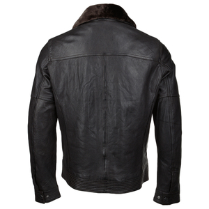 Chaquetas de Cuero y Lona para Hombre, Cálidas para Invierno, con Bordado Personalizado Disponible, Impermeables y Resistentes al Viento, para Motocicleta y Uso Casual - Product Image 2