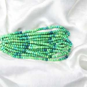 Vente en gros en vrac arbre naturel vert ombré opale lisse Rondelle perles de pierre 7mm et 10mm pierres précieuses en vrac pour la fabrication de bijoux - Product Image 2