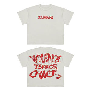 2025 nuevas camisetas de verano de gran tamaño de alta calidad, camisetas de algodón personalizadas de peso pesado con serigrafía de la mejor calidad para hombres - Product Image 3