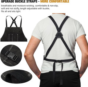 ผ้ากันเปื้อนงานเชื่อมงานหนังวัวชุดงานสำหรับอุตสาหกรรมที่ทนทาน - Product Image 6