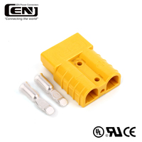Conector de Batería Rápido de Alta Corriente SE50A, Contacto de Cobre de 50A, 6/8/10 AWG, Gris, 2 Pines, Terminales de Enchufe para Montacargas
