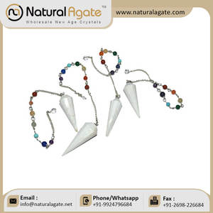 Prix abordable Chakra Cage Pendules avec Double point de gros sorcière fournitures cristal Chakra Pendules - Product Image 3