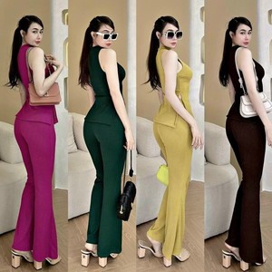 Conjunto de Dos Piezas Largo para Mujer, Ropa Cómoda, Natural, Lavable, Empaque Personalizado de Fabricante Vietnamita - Product Image 2