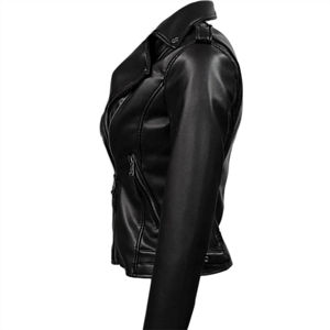 Chaquetas de Cuero para Mujer con Logotipo OEM y Color Personalizado, Chaquetas de Cuero Casuales - Product Image 4