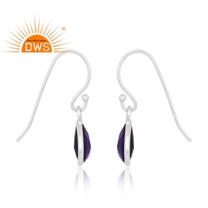 Dernier modèle de boucle d'oreille en argent sterling fin doublet améthyste quartz avec pierres précieuses fabricant de bijoux personnalisés - Product Image 3