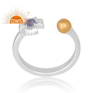 Anillo de piedras preciosas de tanzanita Natural de plata de ley de nuevo diseño, joyería personalizada para mujer, regalo para ella - Product Image 1