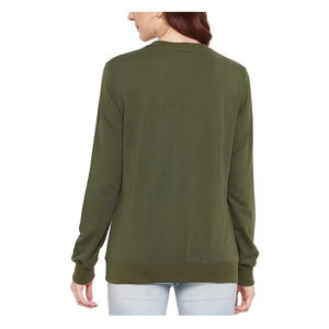 Sudadera Holgada de Estilo Vintage para Mujer, Logotipo Personalizado, Diseño Liso, Cierre de Cremallera, Ropa Deportiva de Invierno, Cálida, Personalizable OEM - Product Image 2