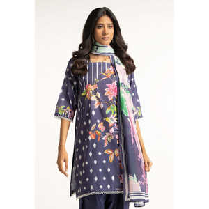 Conjunto de Traje de 3 Piezas con Estampado de Diamantes Azul para Mujer - Product Image 2