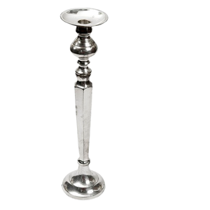 Hot Luxury Shiny Candle Holder <b>Pillar</b> for Wedding Decoration Shiny Silver Plated Luxury Handmade Table Top Candle Stand for Sale - Product Image 1