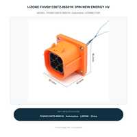Connecteur fil-à-fil étanche LIZONE FHV601336TZ-06S01K 3 broches pour nouvelle énergie, fabriqué en Chine, IP67, prise femelle orange pour VE/batterie