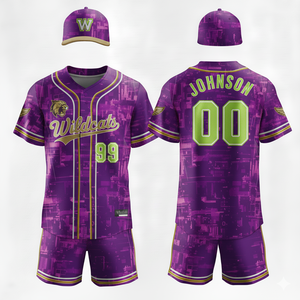 Wholesale Heat-Transfer Printed 100% Polyester Moisture Wicking Breathable Quick Dry Adult Unisex <b>Baseball</b>/Softball Uniform Kits - Product Image 1