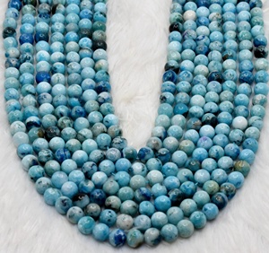 Perles rondes polies naturelles d'aragonite de qualité supérieure de 8 mm, très demandées en gros, pour la méditation et la bijouterie tendance - Product Image 5