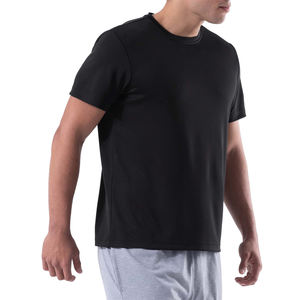 T-shirts pour hommes en tissu tricoté léger, taille personnalisée, durable, respirant, écologique, col rond, dernier style, couleur unie, nouveau design - Product Image 3