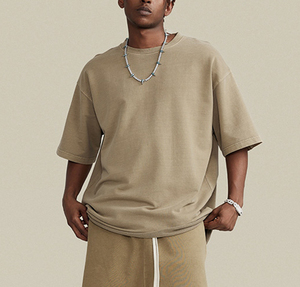 Printemps-Été Meilleures ventes T-shirt à manches longues personnalisé Hip Hop Vintage Oversize Heavyweight pour hommes T-shirt double pour hommes - Product Image 1