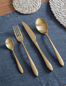 Wholesale Eco-friendly Stainless Steel <b>Flatware</b> Sets Mirror Polish Gold Portable Restaurant for Weddings Manufactured in India - Product Image 2