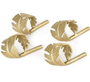 Anneau de serviette en laiton torsadé sculpté, design spiralé métallique artisanal pour une décoration de table à manger luxueuse et moderne - Product Image 2