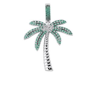 Nuevo Collar con Colgante de Diamante Moissanite VVS con Certificado GRA, Estilo Hip Hop, con Diseño de Palmera en Plata 925 Chapada en Oro - Product Image 1