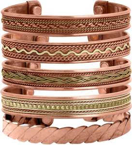 <b>Magnetic</b> Solid Copper Handmade Fashion Bangles Hand Cuff <b>Bracelets</b> for Women & Men Pure Copper Handicraft Jewelry - Product Image 4
