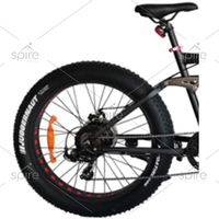 Vélo électrique avec moteur central 750W, pneus larges de 26 pouces, 21 vitesses, cadre en aluminium, freins à disque, batterie au lithium