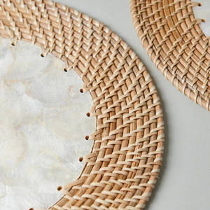 Trending Mother-of-Pearl & Rattan Placemat Top Quality, Perfect for Parties & Home Décor, Available for Wholesale from Vietnam - Product Image 3