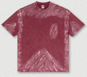 Wholesale Custom Vintage <b>Tie</b> Die t-Shit Washed Drop Shoulder Short Sleeve Oversize 100% Cotton Unisex Acid Wash T-shirt - Product Image 6