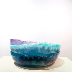 Ensaladera de resina para cocina y mesa, nuevo diseño, cuenco de resina para servir, hecho a mano, el hogar, el mejor precio y los mejores colores disponibles - Product Image 2