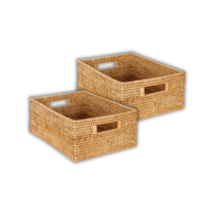 Handwoven Vietnamese RATTAN <b>BASKET</b> <b>Wicker</b> <b>Baskets</b> High-Quality Natural Fiber for Stylish Storage and Home Decor Customization - Product Image 1
