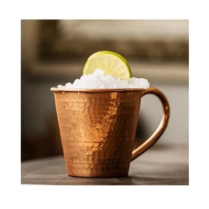Tazas de cobre sólido duraderas, vasos martillados hechos a mano de calidad superior, perfectos para cócteles, cerveza, agua, jugo, Ayurveda y comedor - Product Image 4