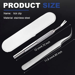 Pinzas para Quitar Garrapatas para Animales y Humanos en un Juego Premium de Removedor de Garrapatas, Cuchara para Quitar Garrapatas, Caja de Hierro, Fabricación Pakistaní - Product Image 6