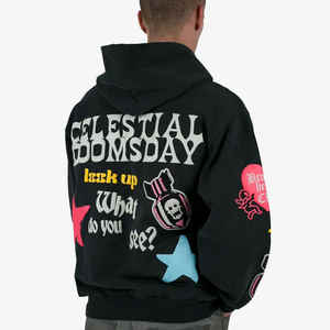 Luxe hommes 3D pour bouffée impression pull coton à capuche en gros respirant polaire fermeture éclair hiver taille sweats à capuche sweat - Product Image 3