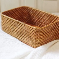 Vente en gros OEM ODM – Ensemble de plateaux de service multifonctionnels en rotin tressé à la main, écologiques, pour la décoration intérieure, paniers de rangement fabriqués au Vietnam