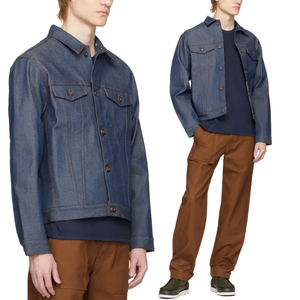 Veste en jean pour hommes Logo personnalisé Qualité Veste slim décontractée en tissu denim - Product Image 6
