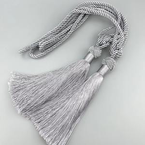 Living Room <b>Gold</b> Silk Fringe Big Tassel <b>Curtain</b> Tieback Elegant Home Decor Accessory for Windows and Interiors - Product Image 5