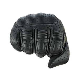 ถุงมือมอเตอร์ไซด์หนังแท้สีดำสำหรับผู้ชาย, ถุงมือแข่งรถมอเตอร์ไซค์สำหรับแข่งรถในคาเฟ่ทุกเพศหน้าจอสัมผัส - Product Image 3