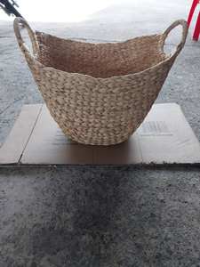 Stylish 3 Piece Oval Square Sustainable <b>Storage</b> Bins <b>for</b> Drink Food Fruit Art Display Vintage Water Hyacinth <b>Decor</b> Set - Product Image 6