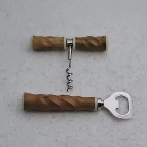 Bar hecho a mano y herramientas de vino Mango de madera y acero inoxidable con el precio más bajo Abrebotellas Nuevo producto - Product Image 1