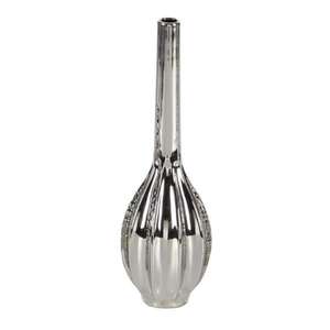 Maceta de flores minimalista para dormitorio, sala de estar, decoración Interior del hogar, artesanías de Metal, jarrón de plata, Pilar hecho a mano, último jarrón de suelo para venta - Product Image 1