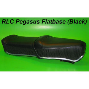 Asiento 'flatbase' Black Pegasus, versión frontal alta, para Lambretta LI + TV + SX + DL + Serveta - Product Image 1