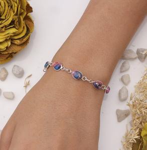 925 Sterling Silver Handmade Gemstone Turquoise Spinner <b>Bracelet</b> 925 Solid Stamped Designer Best Quality Wedding Gift Jewelry - Product Image 2