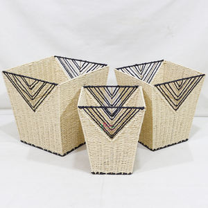 Artex Dong Thap Handmade Paper <b>Rope</b> Wicker Storage <b>Baskets</b> Decorative Gift Boxes for Home Kitchen and Everyday Organization - Product Image 1