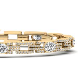 REYES Bracelets de tennis en moissanite de 7.2 carats de taille ovale certifiés GRA de luxe en argent sterling 925 Bijoux fins de mariage pour femmes - Product Image 6