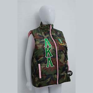 Cortavientos deportivo de poliéster 100% unisex con cremallera personalizada, chaleco cálido acolchado de burbujas de doble cara, soporte transpirable impermeable - Product Image 3