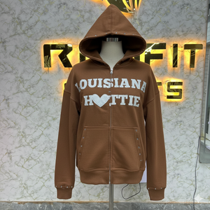 Venta superior su propio logotipo más demandado cremallera Sudadera con capucha Puff impreso hecho en fábrica precio barato sudaderas con capucha hombres sudaderas con capucha para hombres - Product Image 3