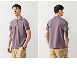Logo personnalisé pour hommes brodé pour les t-shirts polo polos de golf de sport de haute qualité tissu tricoté en usine caractéristique anti-rides - Product Image 6