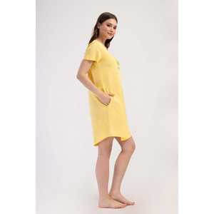 Túnica informal de manga corta con cuello redondo y bolsillo ovalado para mujer - Product Image 3